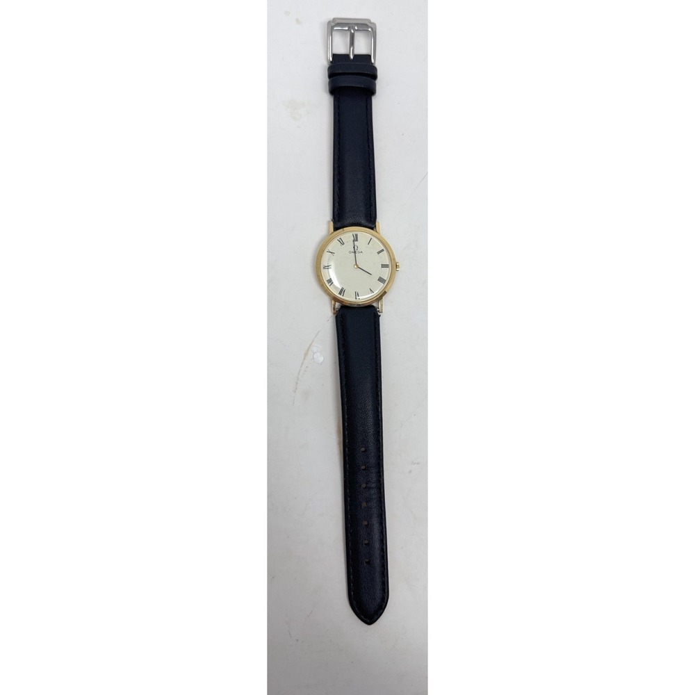 Omega Ultra Thin 14K Solid Gold Men's Roman Numeral Dial